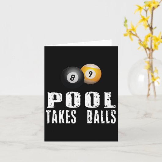 Funny Billiard Pool Player Pool nimmt Karte (Gelbe Blume)