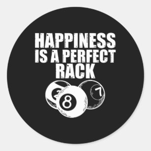 Funny Billiard Pool Spiel Nacht Glück ist ein Perf Runder Aufkleber