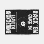 Funny Billiard Rack Em Crack Em Verlass Em Wonderi Fleecedecke (Vorderseite (Horizontal))