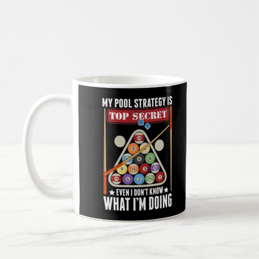Funny Billiard Strategie Cue Snooker Pool Player Kaffeetasse (Links)