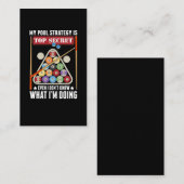 Funny Billiard Strategie Cue Snooker Pool Player Visitenkarte (Vorne/Hinten)