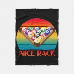Funny Billiards 9 Ball Pool Player Vintag Nice Rac Fleecedecke