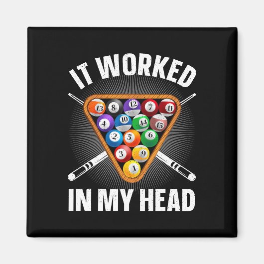 Funny Billiards Design Women Pool Player P Magnet (Vorne)