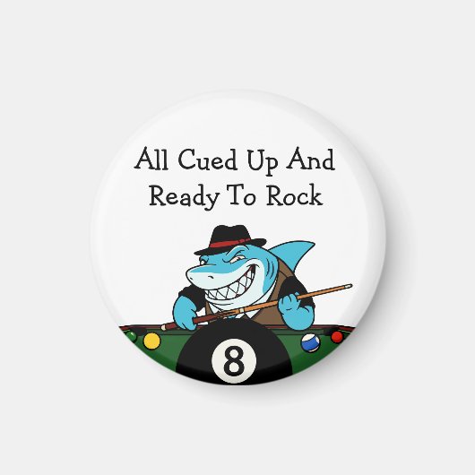 Funny Billiards Fanatic Cool Fridge Magnet (Vorne)