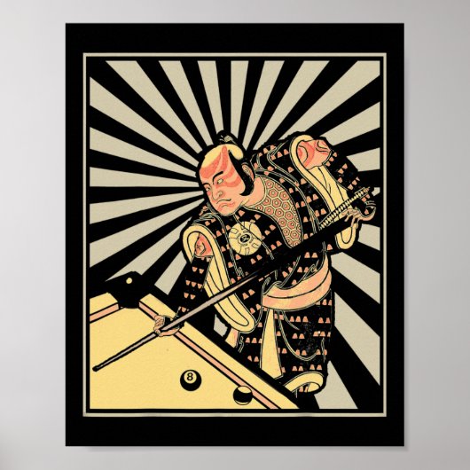 Funny Billiards Geschenk für 8-ll Pool-Spieler Sam Poster (Vorne)