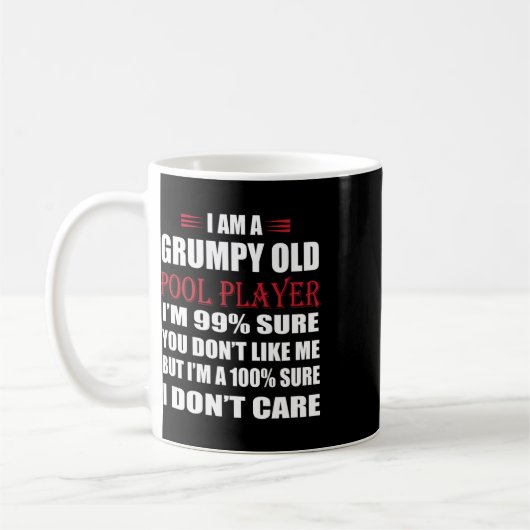 Funny Billiards Ich bin ein gruseliger alter Pool  Kaffeetasse (Links)