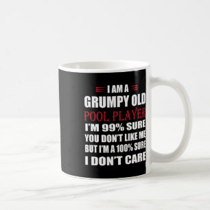 Funny Billiards Ich bin ein gruseliger alter Pool  Kaffeetasse