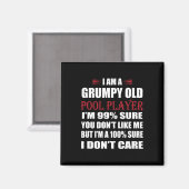 Funny Billiards Ich bin ein gruseliger alter Pool Magnet (Vorderseite/Rückseite)