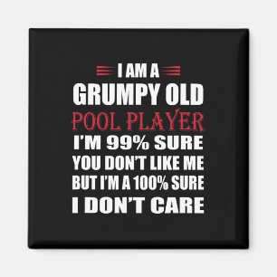 Funny Billiards Ich bin ein gruseliger alter Pool  Magnet