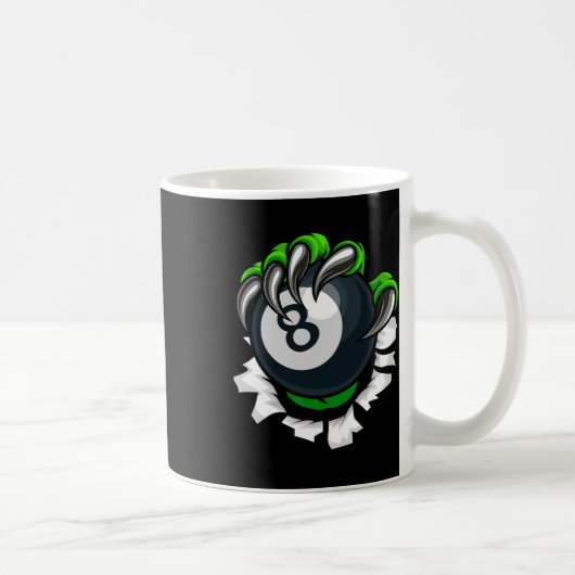 Funny Billiards Nails Art Billiard Spielen Pool P Kaffeetasse (Rechts)