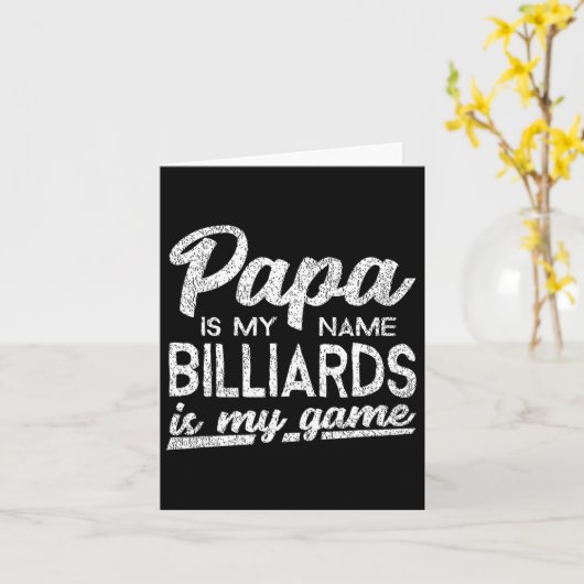 Funny Billiards Papa Gift Karte (Gelbe Blume)