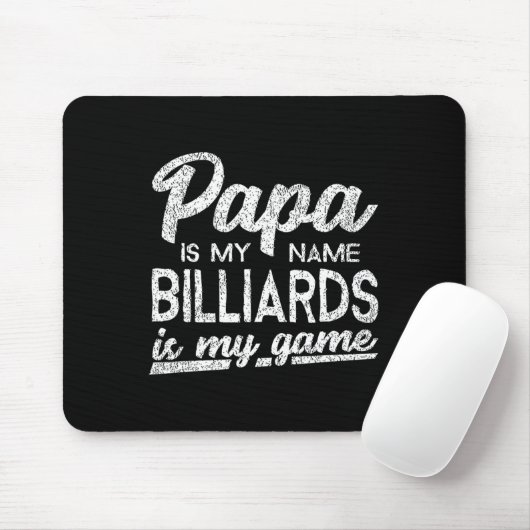 Funny Billiards Papa Gift Mousepad (Mit Mouse)