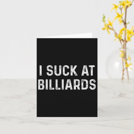 Funny Billiards Player Karte (Gelbe Blume)