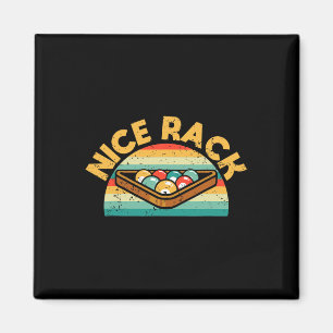 Funny Billiards Player Nice Rack Vintag Pool Bill Magnet