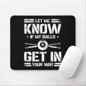 Funny Billiards Player Snooker Billiard Pool Playa Mousepad (Mit Mouse)