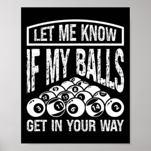 Funny Billiards Player Snooker Billiard Pool Playa Poster