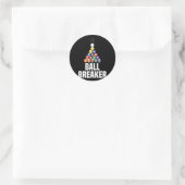 Funny Billiards Pool Ball Runder Aufkleber (Tasche)
