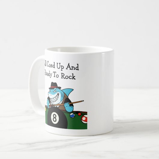 Funny Billiards Pool Hall Rebel Kaffeetasse (Vorderseite Links)