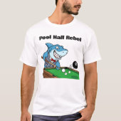 Funny Billiards Pool Hall Rebel T-Shirt (Vorderseite)