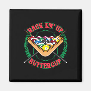 Funny Billiards Pool Hall Snooker Rack Em Up Butte Magnet