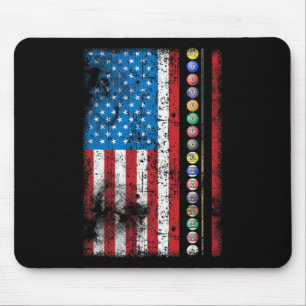 Funny Billiards Pool Hall Snooker Vintage Amerikan Mousepad