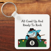 Funny Billiards Pool Hall Theme Schlüsselanhänger (Vorderseite)