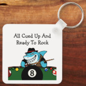 Funny Billiards Pool Hall Theme Schlüsselanhänger (Rückseite)