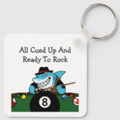 Funny Billiards Pool Hall Theme Schlüsselanhänger (Rückseite)