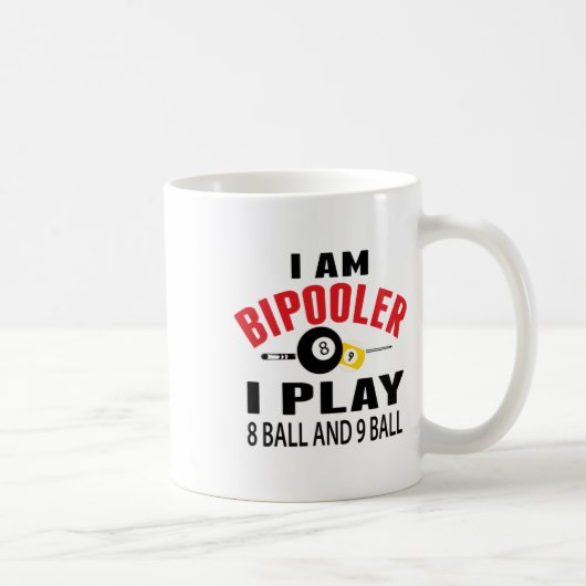 Funny Billiards Pool Player Geschenk ich spiele Po Kaffeetasse (Rechts)