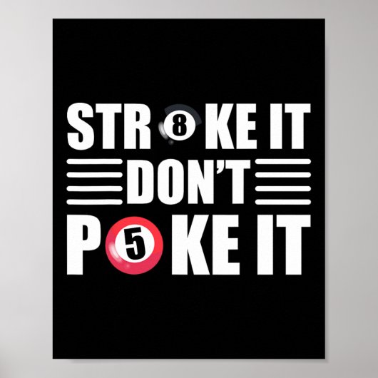 Funny Billiards Pool Player Poster (Vorne)