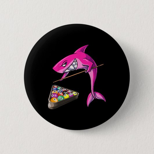 Funny Billiards Pool Shark Female Button (Vorderseite)