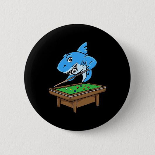 Funny Billiards Pool Shark Hall Snooker Joke Billi Button (Vorderseite)