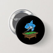 Funny Billiards Pool Shark Hall Snooker Joke Billi Button (Vorne & Hinten)