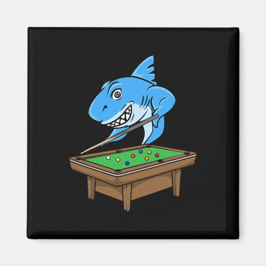 Funny Billiards Pool Shark Hall Snooker Joke Billi Magnet (Vorne)