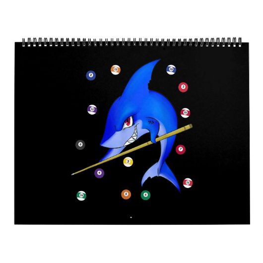 Funny Billiards Pool Shark Male Kalender (Titelbild)