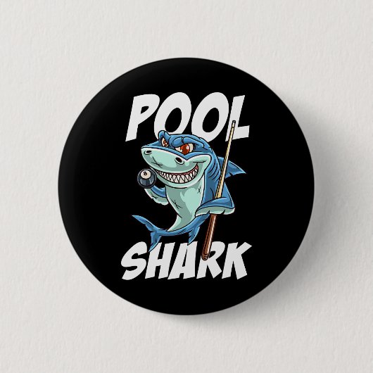 Funny Billiards Pool Shark Snooker Hall Joke Billi Button (Vorderseite)