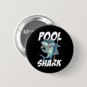 Funny Billiards Pool Shark Snooker Hall Joke Billi Button (Vorne & Hinten)