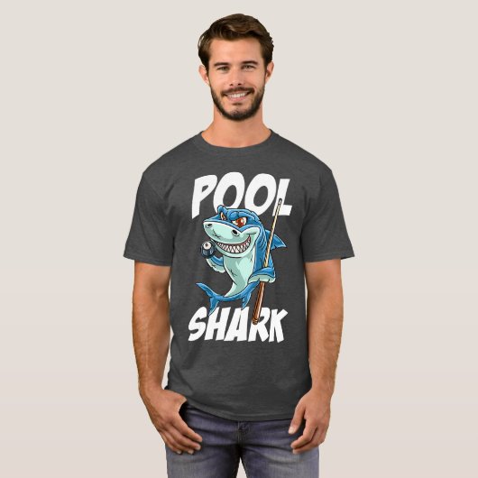 Funny Billiards Pool Shark Snooker Hall Joke T-Shirt (Vorne ganz)