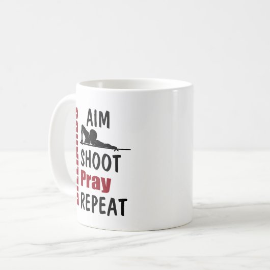 Funny Billiards Pool Table Aiming Joke Kaffeetasse (Vorderseite Links)