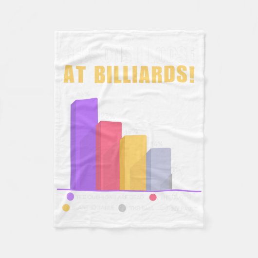 Funny Billiards Pun Geschenke - Grund, warum ich b Fleecedecke (Vorderseite)