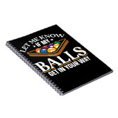Funny Billiards Quotes Pool Spieler Notizblock (Rechte Seite)