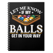Funny Billiards Quotes Pool Spieler Notizblock (Vorderseite)