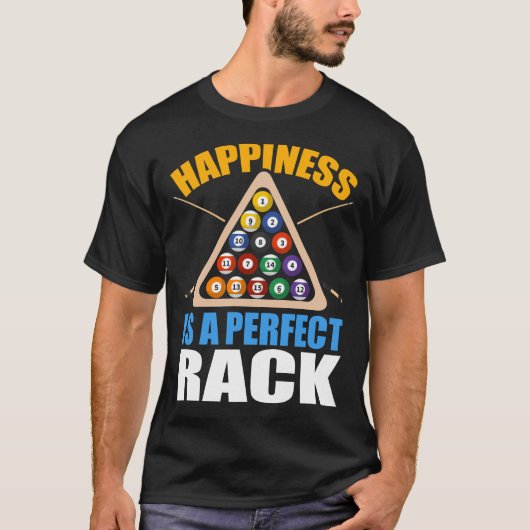Funny Billiards Rack Spaß Pool T-Shirt (Vorderseite)