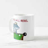 Funny Billiards Shark Pool Hall Rebel Coffee Mugs Kaffeetasse (Vorderseite Links)