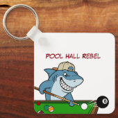 Funny Billiards Shark Pool Hall Rebel Keychains Schlüsselanhänger (Vorderseite)