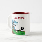 Funny Billiards Shark Rebel Coffee Mugs Zweifarbige Tasse (Vorderseite Links)