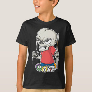 Funny Billiards Skull I Snooker Pool Player Gesche T-Shirt