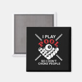 Funny Billiards spiele ich Pool, damit ich nicht L Magnet (Vorderseite/Rückseite)