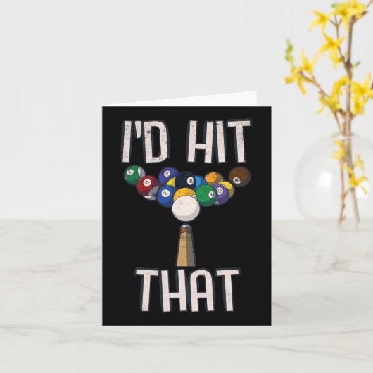 Funny Billiards T-Shirt Funny, ich würde diesen Po Karte (Gelbe Blume)