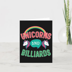 Funny Billiards T Shirt Unicorns und Pool R Gesche Karte